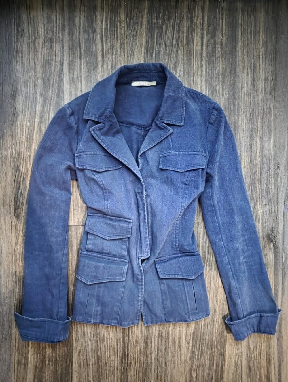 Angela Mele Milano Vintage Italian Denim Jacket Y2K Size 6 - Picture 2 of 5